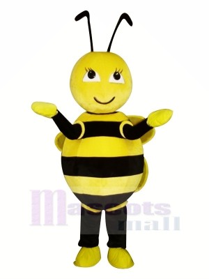 Cute Little Yellow Bee Mascot Costumes Cartoon