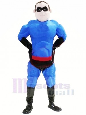 Cool Blue Superman Mascot Costume People