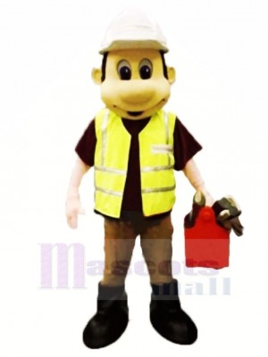 Hard-working Builder Mascot Costume People	