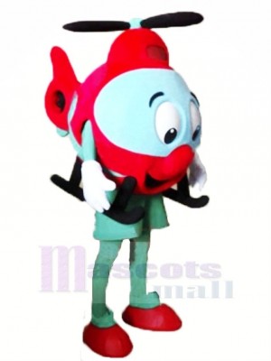Helicopter with Big Eyes Mascot Costume Cartoon