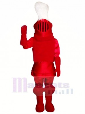 Fashion Red Knight Mascot Costume People