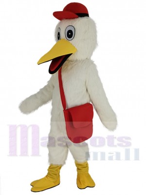 Stork mascot costume