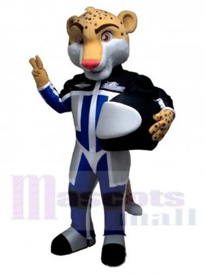 Pilot Leopard mascot costume