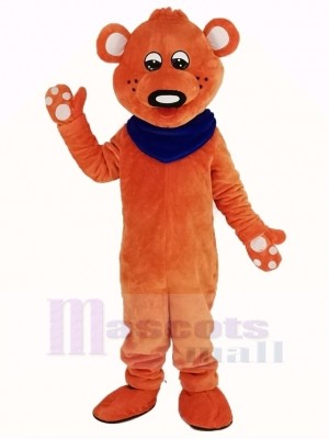 Orange Teddy Bear Mascot Costume