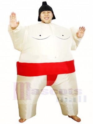 Red Japanese Fat Man Sumo Inflatable Halloween Christmas Costumes for Adults