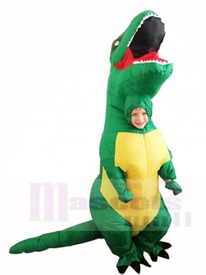 Green T REX Dinosaur Inflatable Halloween Christmas Costumes for Kids