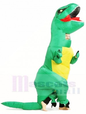 Green T REX Dinosaur Inflatable Halloween Christmas Costumes for Adults