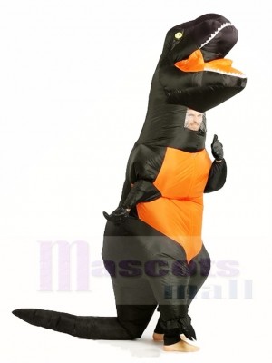 Black T REX Dinosaur Inflatable Halloween Christmas Costumes for Adults