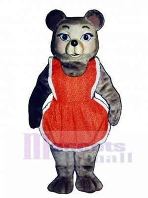 New Thelma Bear with Dress Mascot Costume