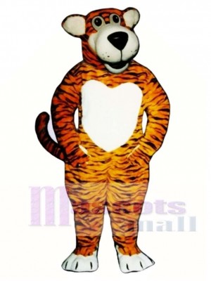 Cute Smiling Tiger Mascot Costume