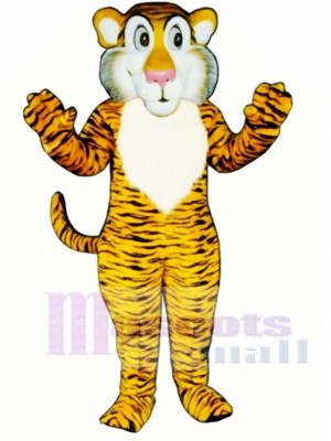 Cute Shy Tiger Mascot Costume