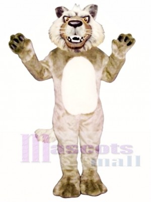 Cute Growling Wolf Mascot Costume