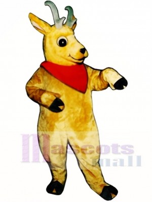 Cute Andy Antelope with Neckerchief Mascot Costume