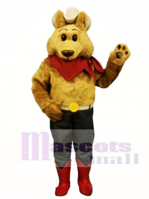 Cute Cowboy Coyote Wolf Mascot Costume