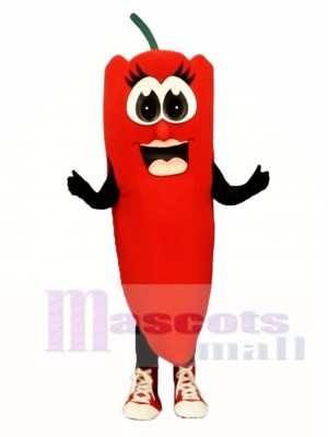 Ms Red Pepper Mascot Costume Vegetable