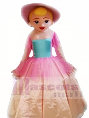 Princess in Pink Dress Mascot Costumes People
