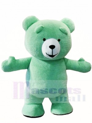 Mint Green Teddy Bear Mascot Costumes Animal 