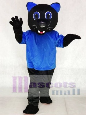 Royal Blue Sir Purr Mascot Costumes Carolina Black Panthers  