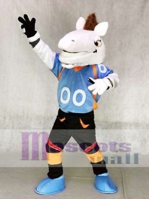 Blue Shirt Mustang Horse Broncos Mascot Costumes Animal