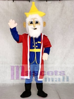 Old King with Red Cloak Mascot Costumes