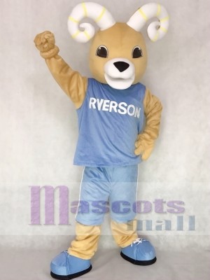 Ram Ryerson Mascot Costume in Blue Suit Animal Costume