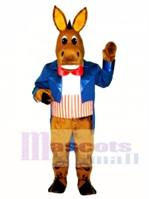 Cute Patriotic Donkey Mascot Costume