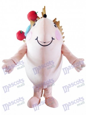 Hedgehog with Red Apples Mascot Costume Animal