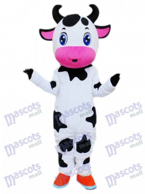 Cute Blue Eyes Cow Mascot Costume