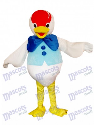 Blue Bow Duck Mascot Costume Animal 