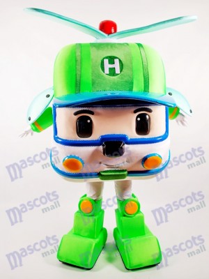 Green Robotic Car Mascot Costume