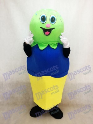 Double Scoop (Green and Blue) on a Cake Cone Mascot Costume Ice Cream 