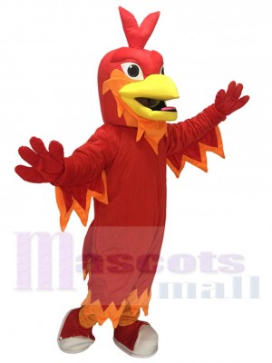 Red Phoenix Mascot Costume