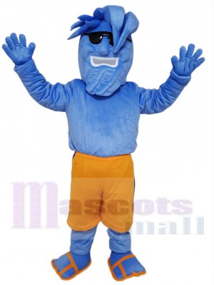 Willy the Wave Blue Waves with Sunglasses Mascot Costume