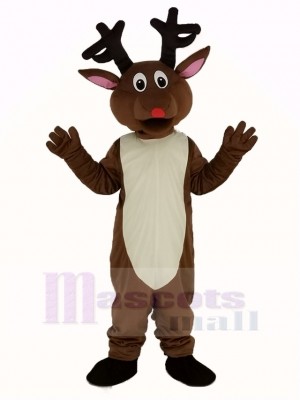 Christmas Brown Reindeer Mascot Costume