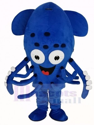 Blue Squid Fish Aquarium Mascot Costume