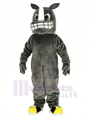 Gray Rhino Mascot Costume Animal	