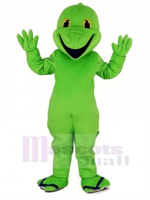 Green Lizard Mascot Costume Cartoon