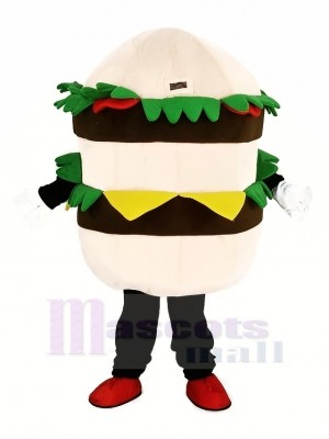 Hamburger with Cheese Mascot Costume Cartoon