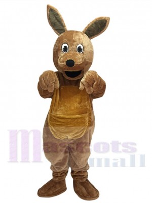 Long Hair Brown Kangaroo Mascot Costume Animal 