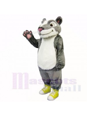 Grey White Hamster Mascot Costumes Animal