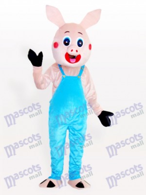 Mr. Pig in Bib Overalls Adult Animal Mascot Costume