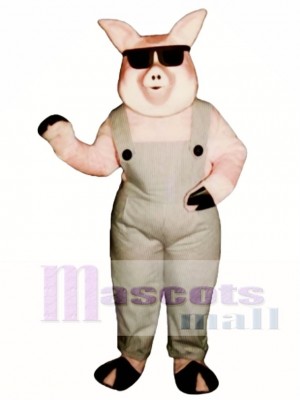 Far-Out Farmer Pig Mascot Costume