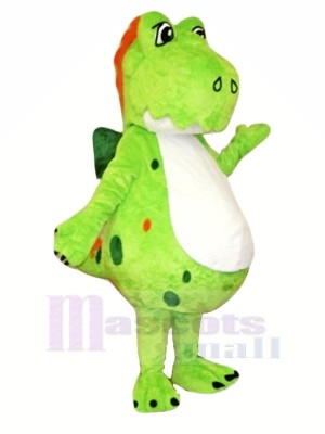 Fluffy Green Dinosaur Mascot Costumes Cheap