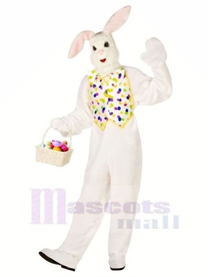 White Easter Bunny Adult Mascot Costumes Animal	