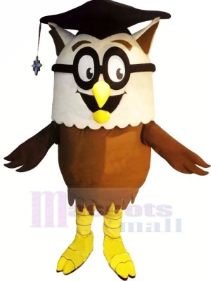 Erudite Owl with Glasses Mascot Costumes Animal	