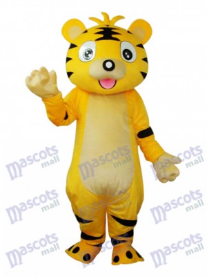 Small Yellow Tiger Mascot Adult Costume