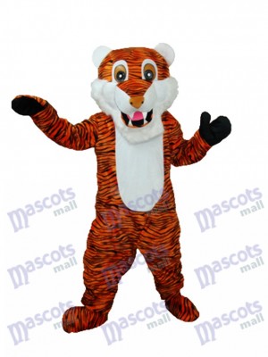 Reddish Brown Stripe Tiger Adult Mascot Costume