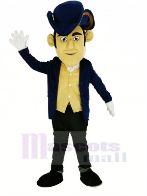 Dark Blue Patriot Mascot Costume People