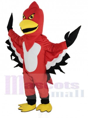 Red and White Thunderbird Mascot Costume Animal