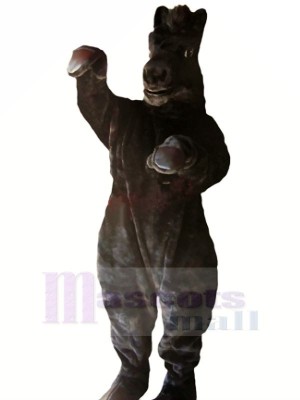 Power Black Horse Mascot Costumes Cartoon